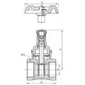 J1012 Brass lockable gate valve